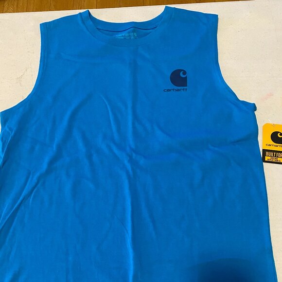 CARHARTT, NWT, youth, XL 18/20, 100% cotton, Fish Tank top in turquoise. - Picture 1 of 7